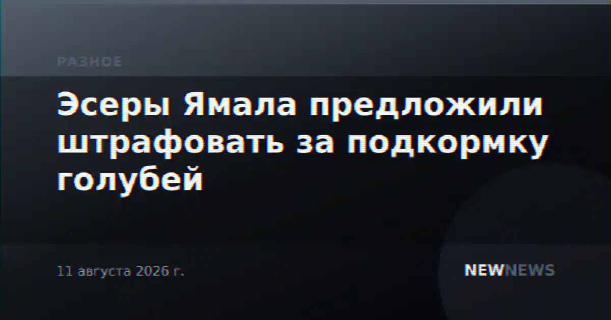 Эсеры Ямала предложили штрафовать за подкормку голубей