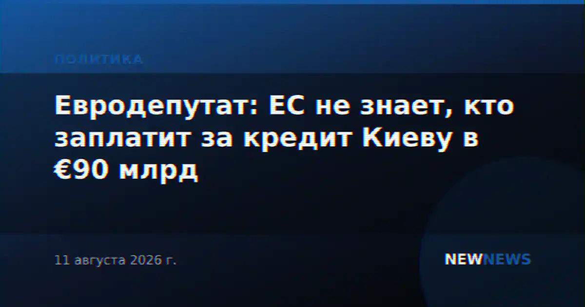 Евродепутат: ЕС не знает, кто заплатит за кредит Киеву в €90 млрд