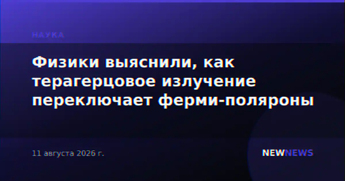 Физики выяснили, как терагерцовое излучение переключает ферми-поляроны