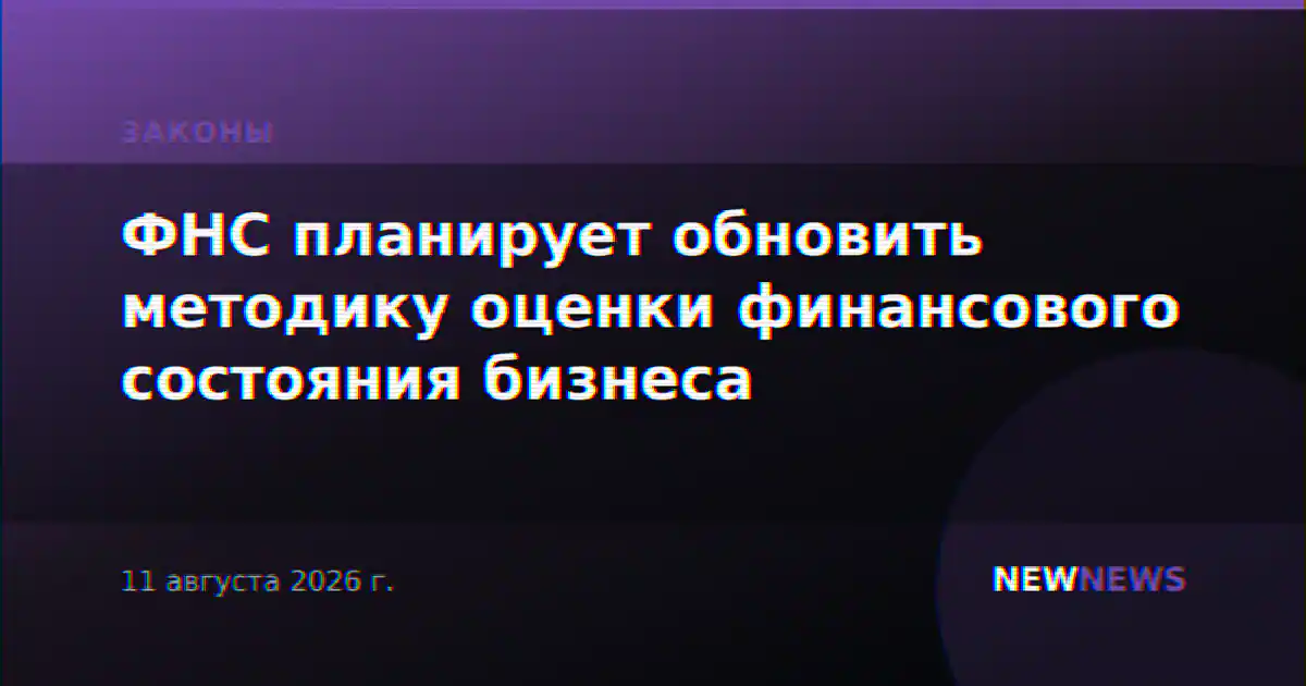 ФНС планирует обновить методику оценки финансового состояния бизнеса
