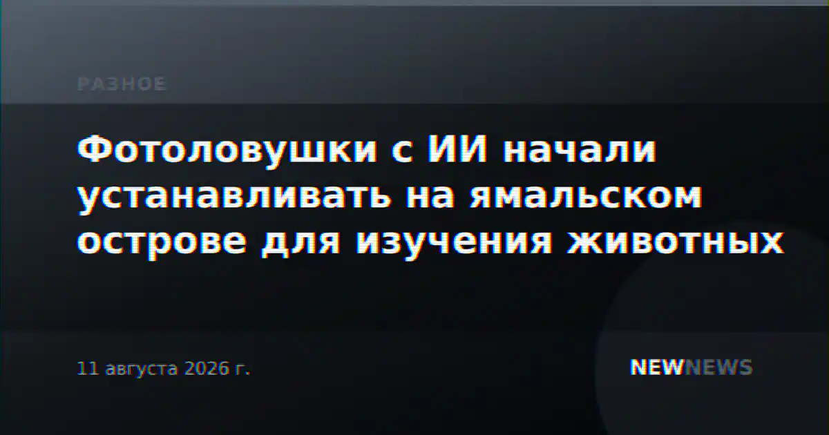 Фотоловушки с ИИ начали устанавливать на ямальском острове для изучения животных