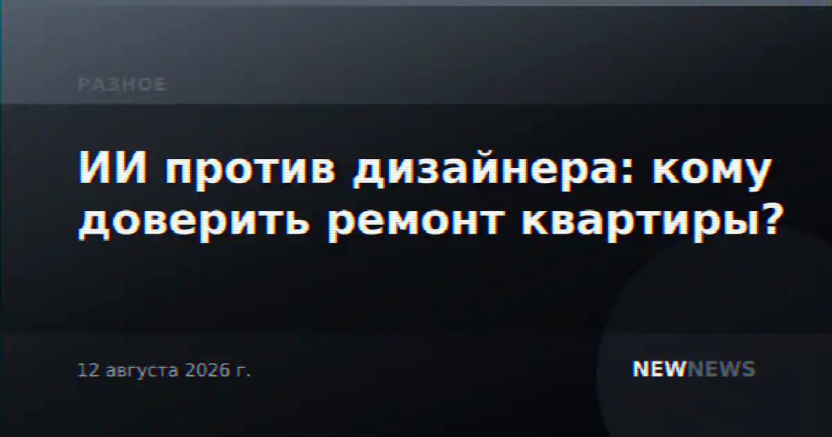 ИИ против дизайнера: кому доверить ремонт квартиры?