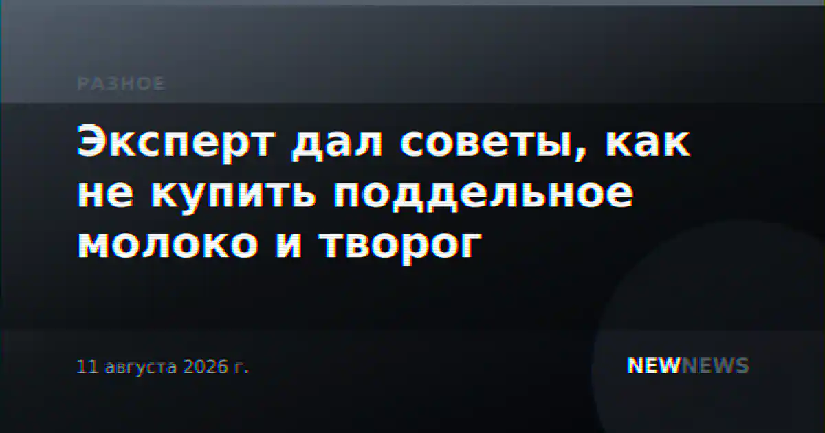 Эксперт дал советы, как не купить поддельное молоко и творог