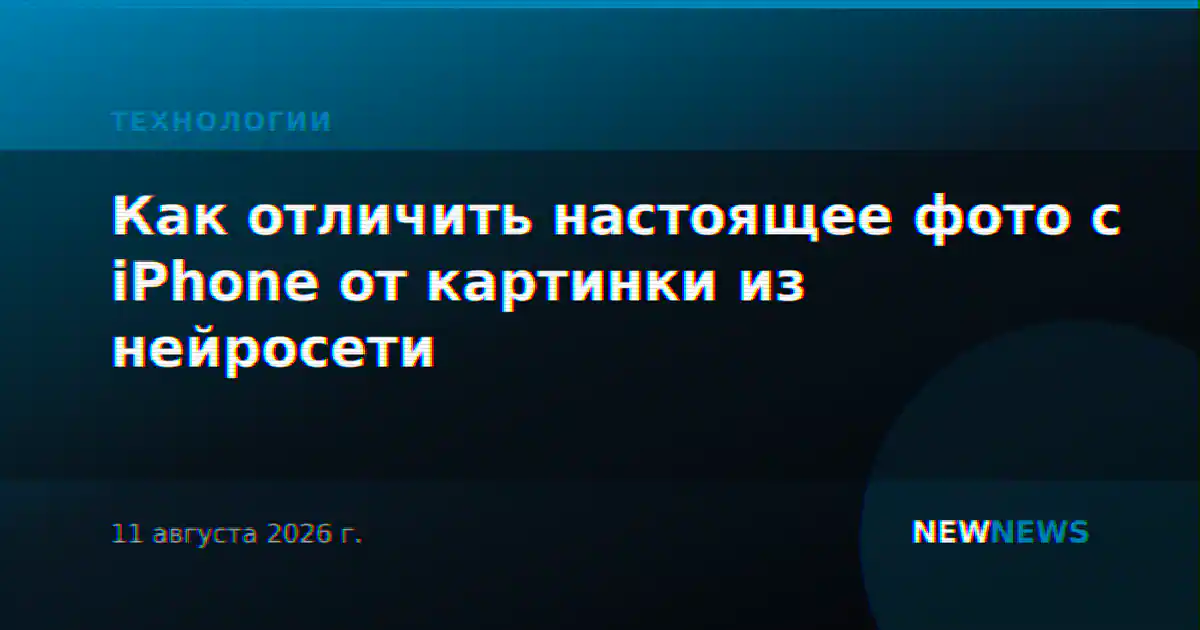 Как отличить настоящее фото с iPhone от картинки из нейросети