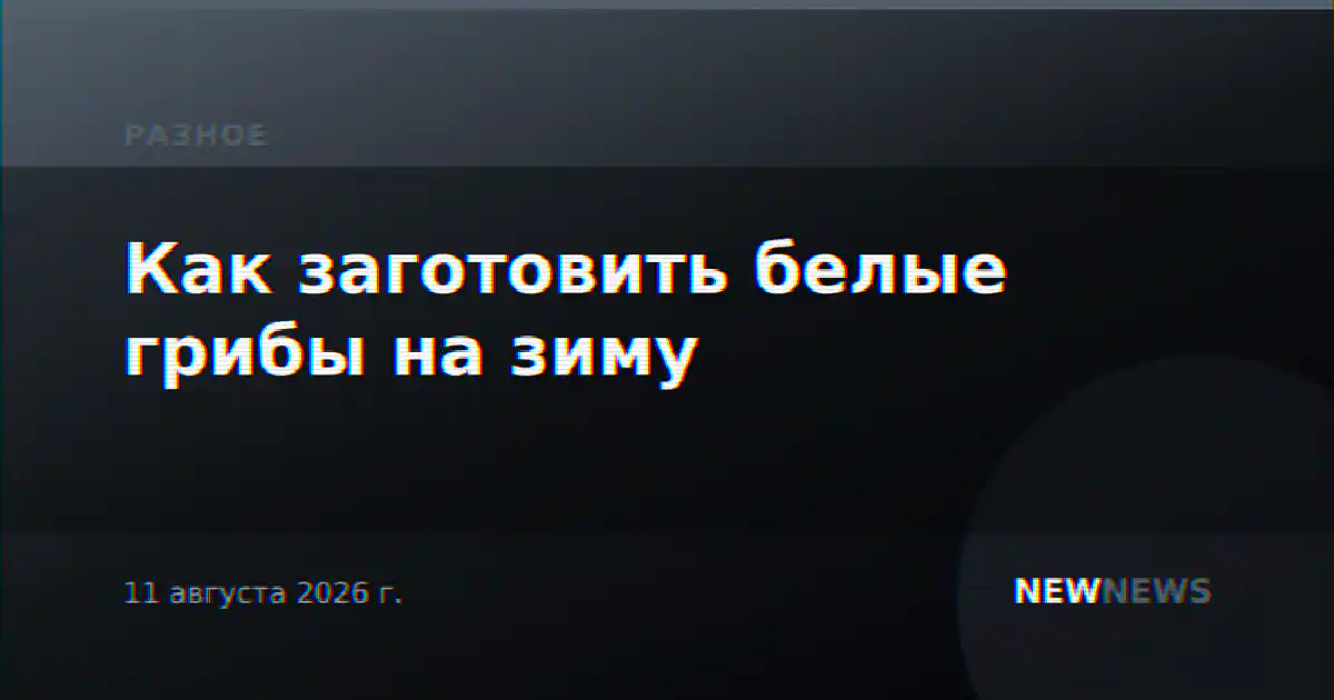 Как заготовить белые грибы на зиму