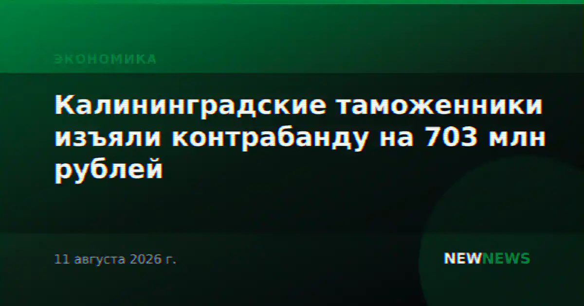 Калининградские таможенники изъяли контрабанду на 703 млн рублей