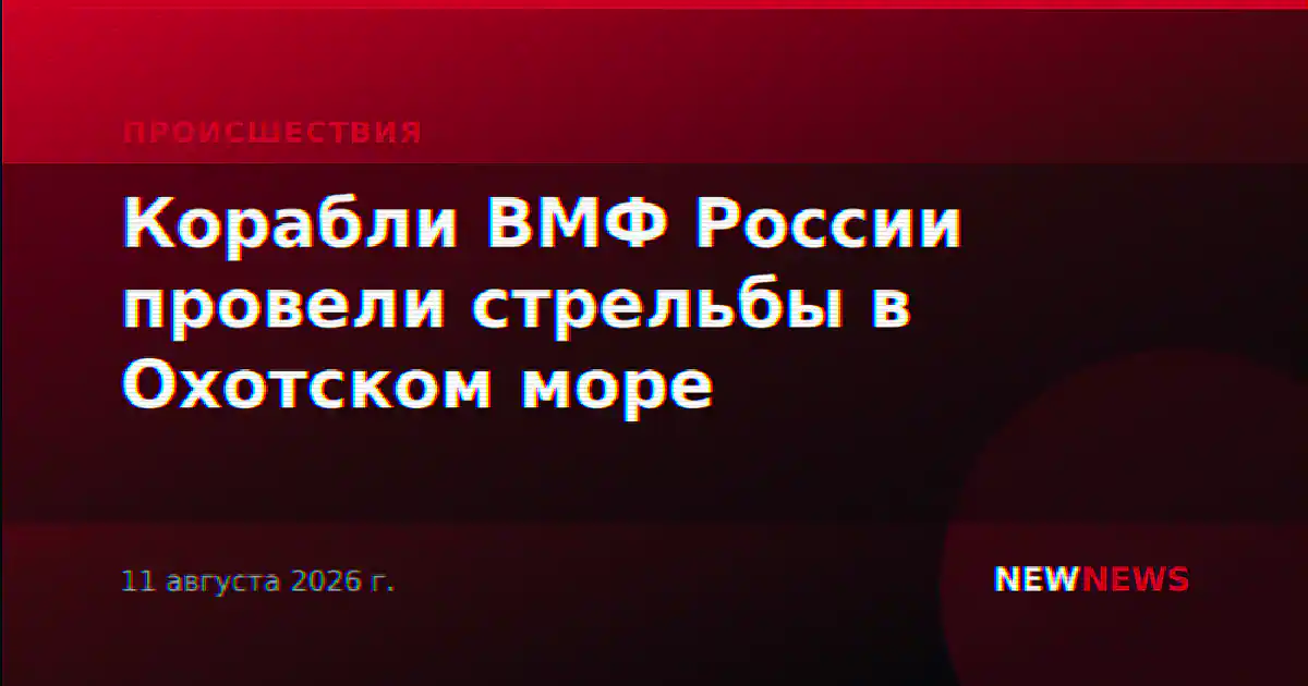 Корабли ВМФ России провели стрельбы в Охотском море