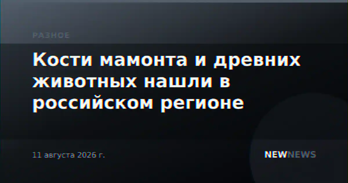 Кости мамонта и древних животных нашли в российском регионе