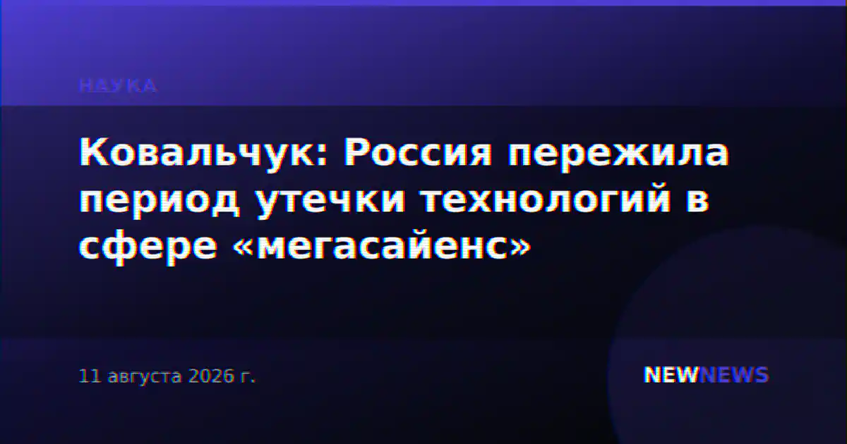 Ковальчук: Россия пережила период утечки технологий в сфере «мегасайенс»