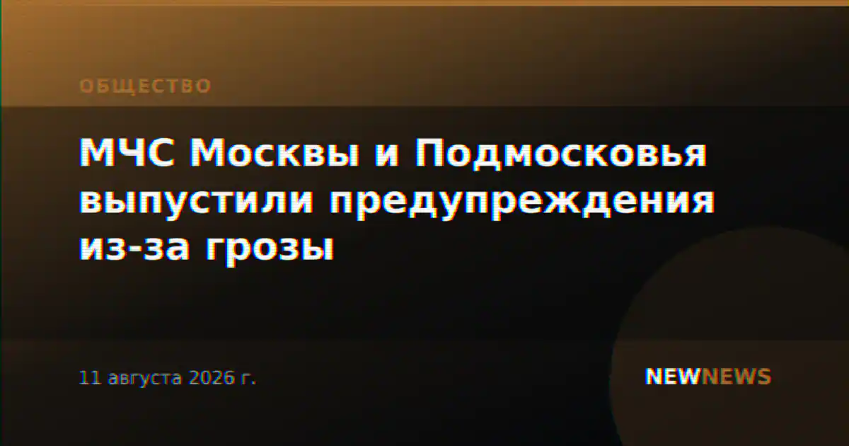 МЧС Москвы и Подмосковья выпустили предупреждения из-за грозы