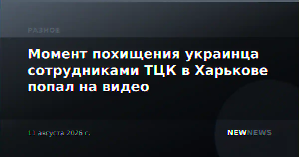 Момент похищения украинца сотрудниками ТЦК в Харькове попал на видео