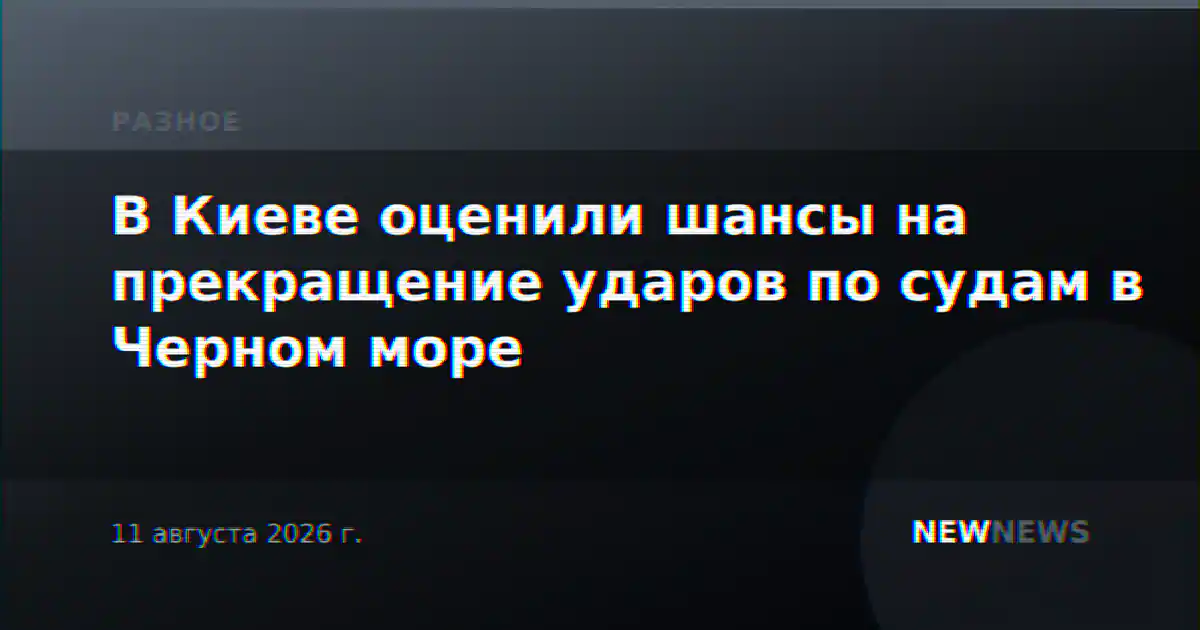 В Киеве оценили шансы на прекращение ударов по судам в Черном море
