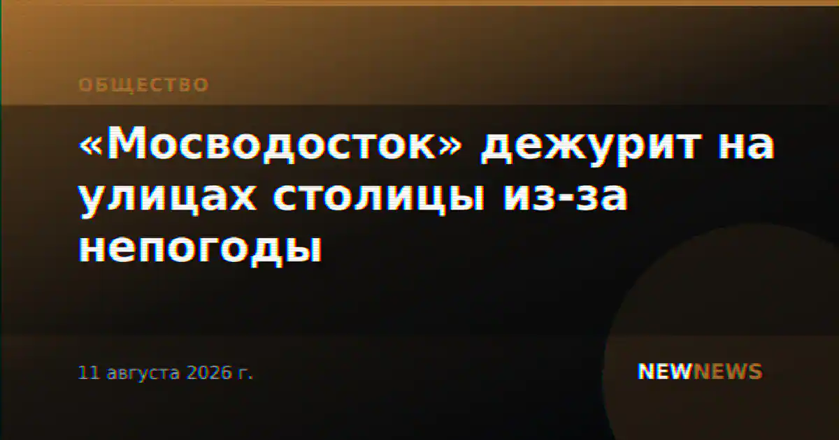 «Мосводосток» дежурит на улицах столицы из-за непогоды