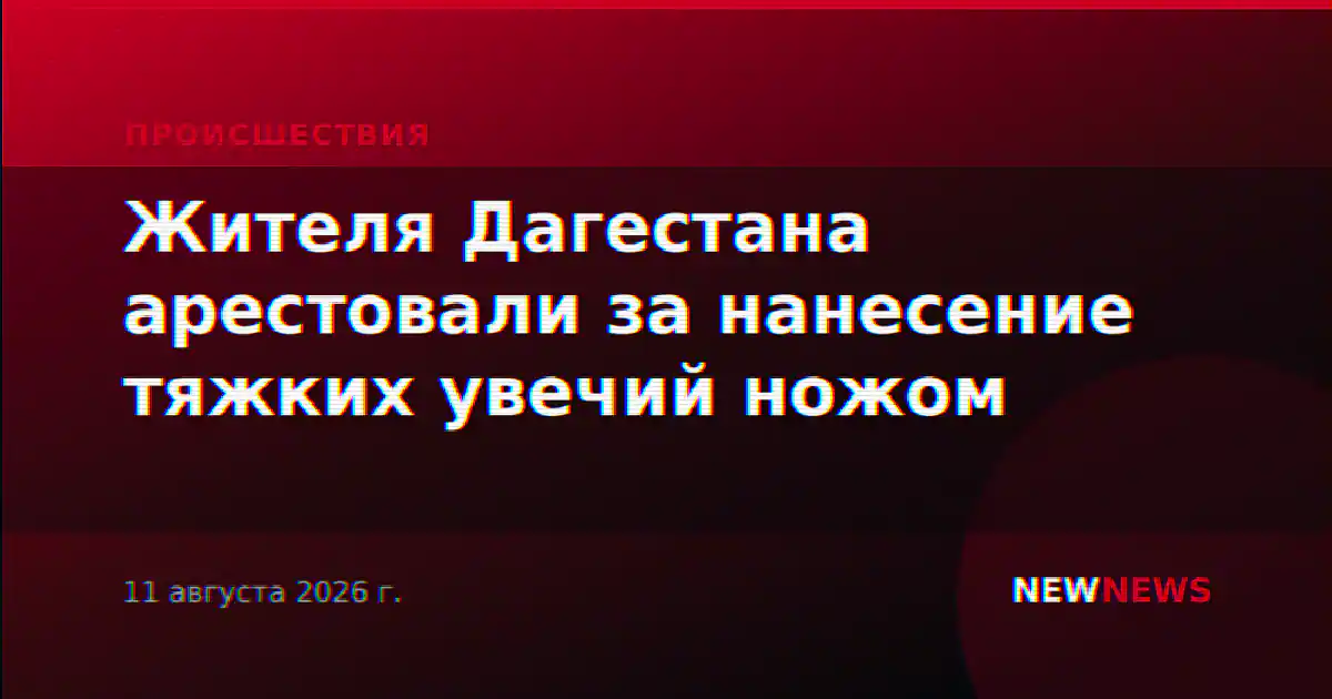 Жителя Дагестана арестовали за нанесение тяжких увечий ножом