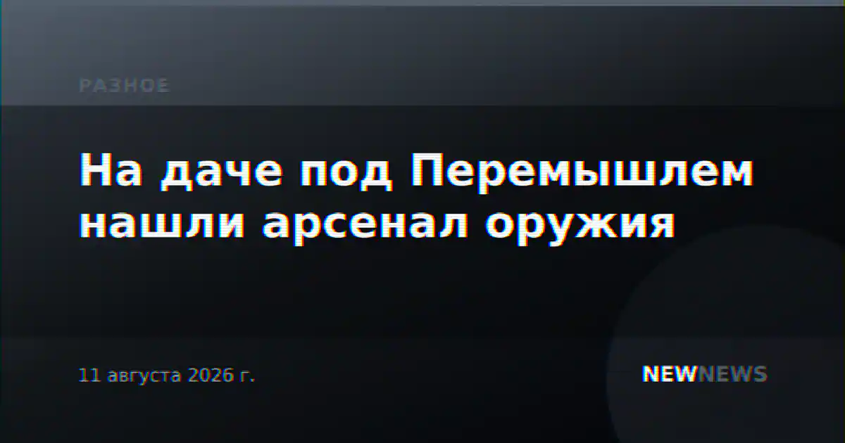 На даче под Перемышлем нашли арсенал оружия