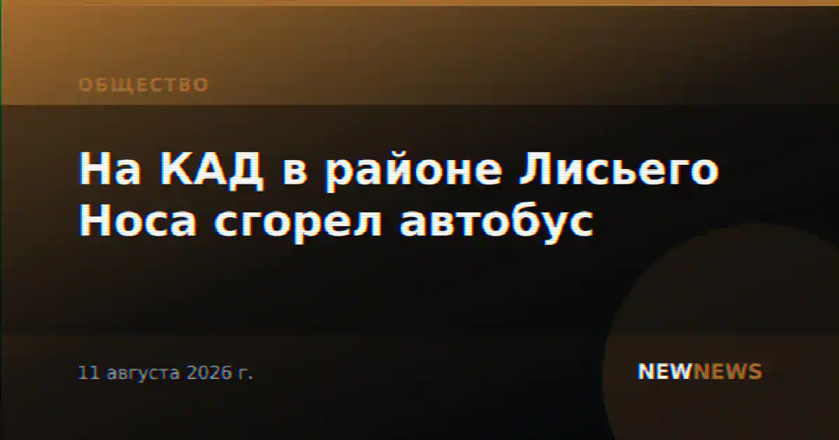 На КАД в районе Лисьего Носа сгорел автобус