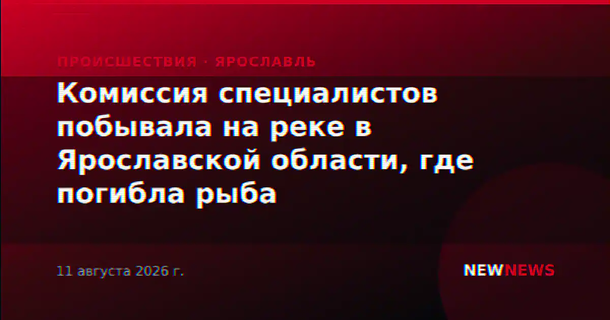 Комиссия специалистов побывала на реке в Ярославской области, где погибла рыба