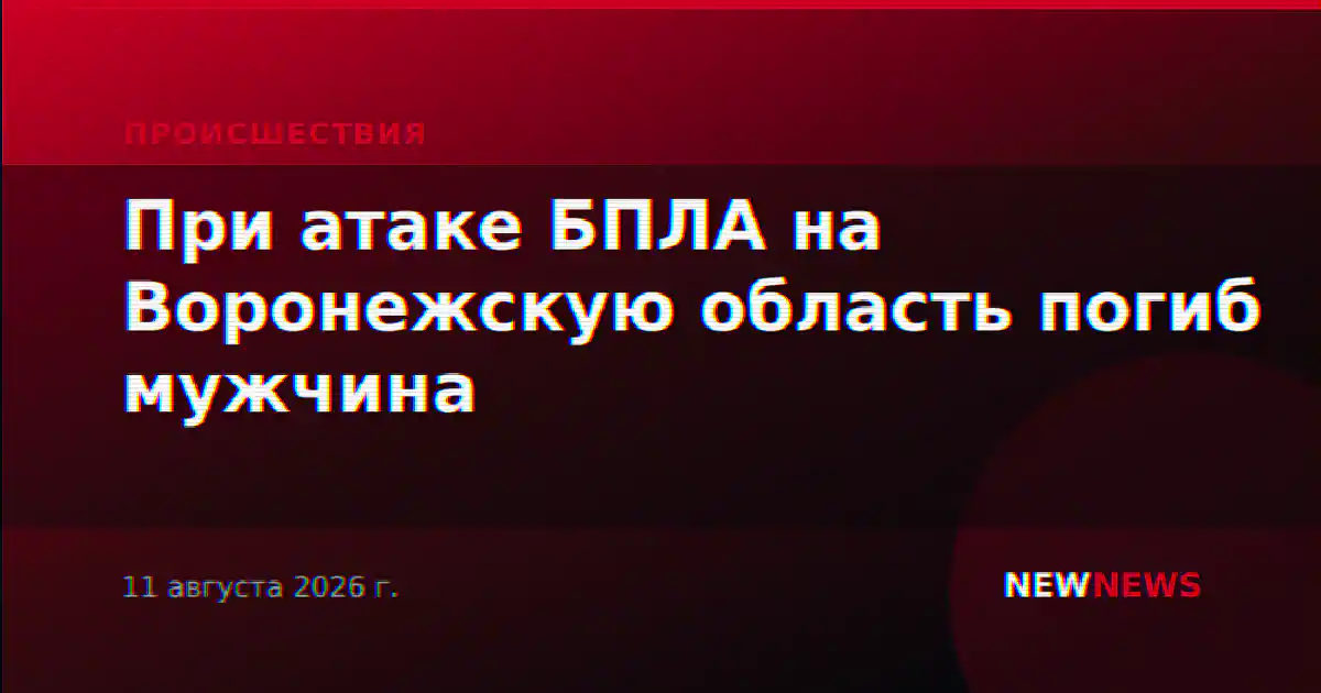 При атаке БПЛА на Воронежскую область погиб мужчина