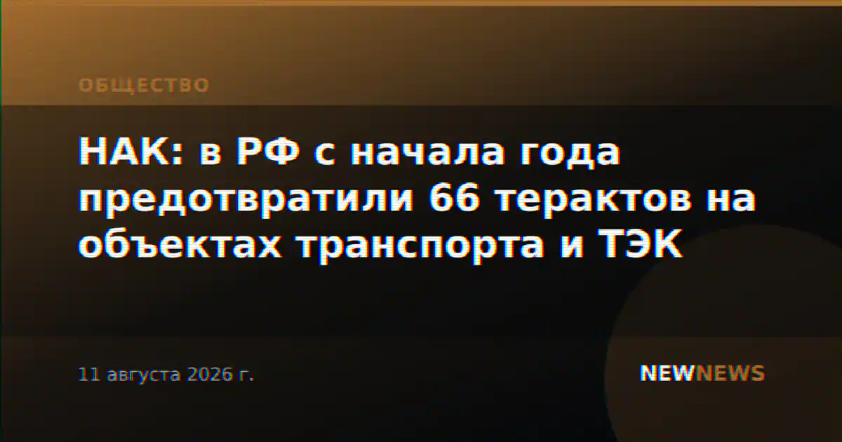 НАК: с начала года в РФ предотвратили 66 терактов на транспорте и объектах ТЭК