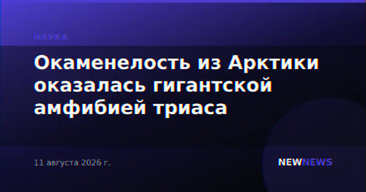 Окаменелость из Арктики оказалась гигантской амфибией триаса