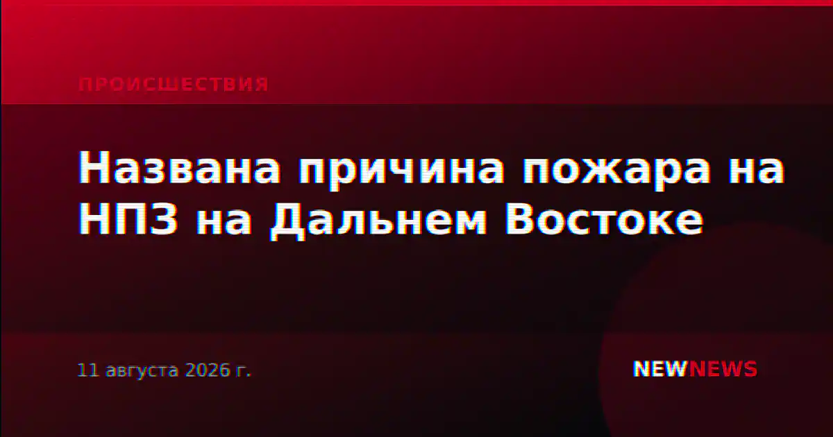 Названа причина пожара на НПЗ на Дальнем Востоке