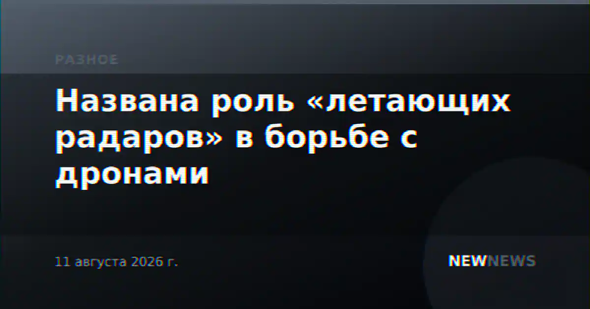 Названа роль «летающих радаров» в борьбе с дронами