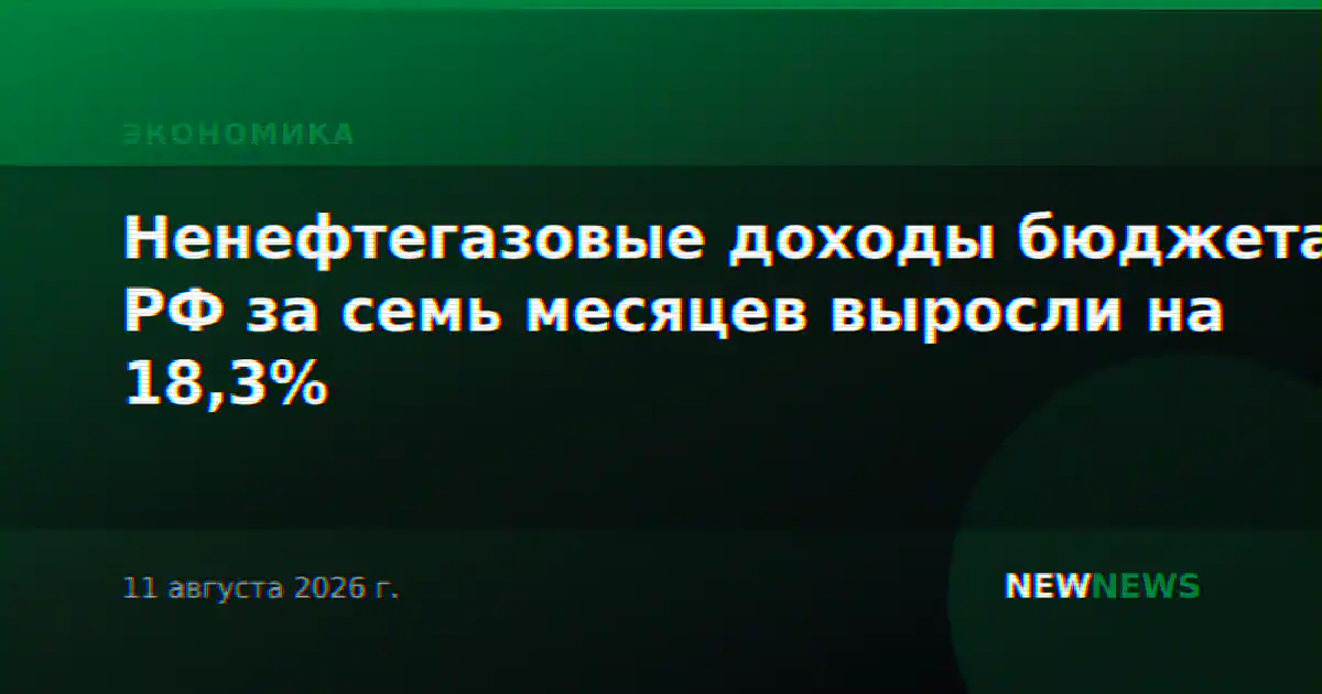 Ненефтегазовые доходы бюджета РФ за семь месяцев выросли на 18,3%