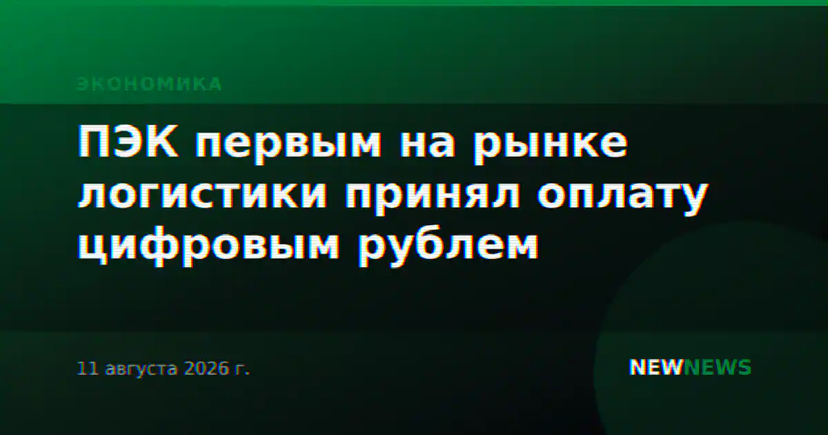 ПЭК первым на рынке логистики принял оплату цифровым рублем