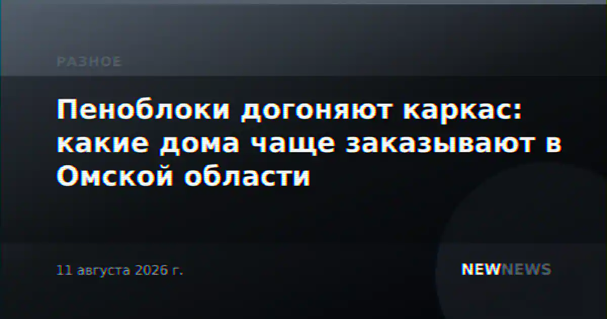 Пеноблоки догоняют каркас: какие дома чаще заказывают в Омской области
