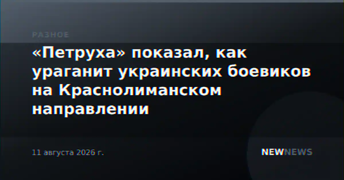 «Петруха» показал, как ураганит украинских боевиков на Краснолиманском направлении