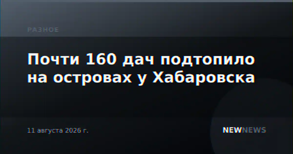 Почти 160 дач подтопило на островах у Хабаровска