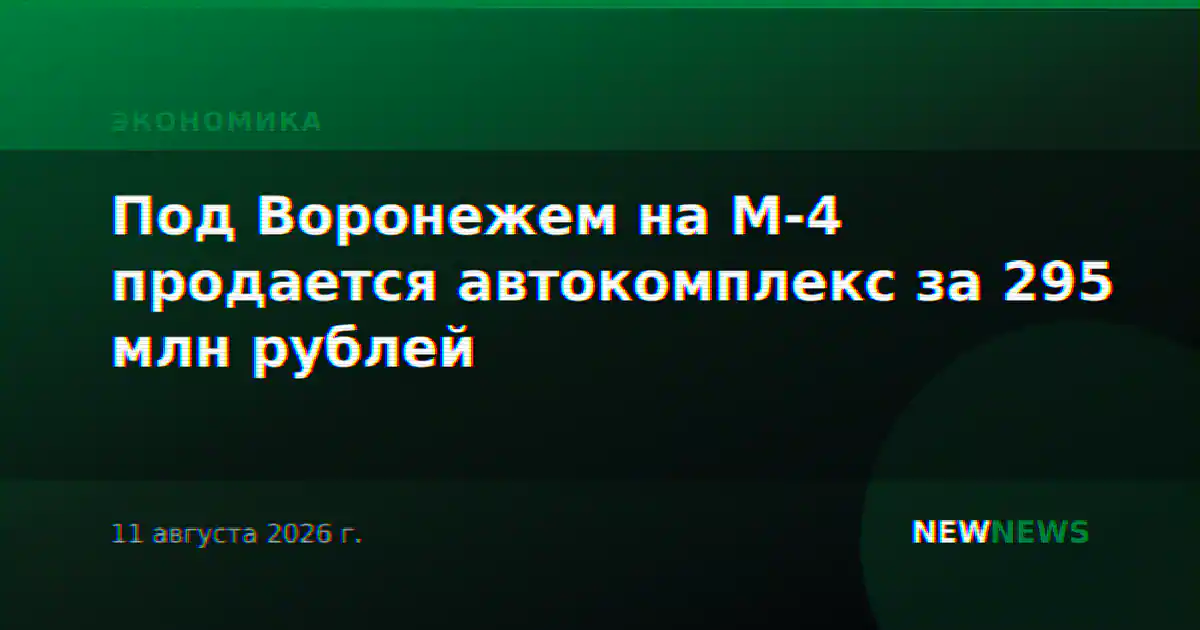 Под Воронежем на М-4 продается автокомплекс за 295 млн рублей