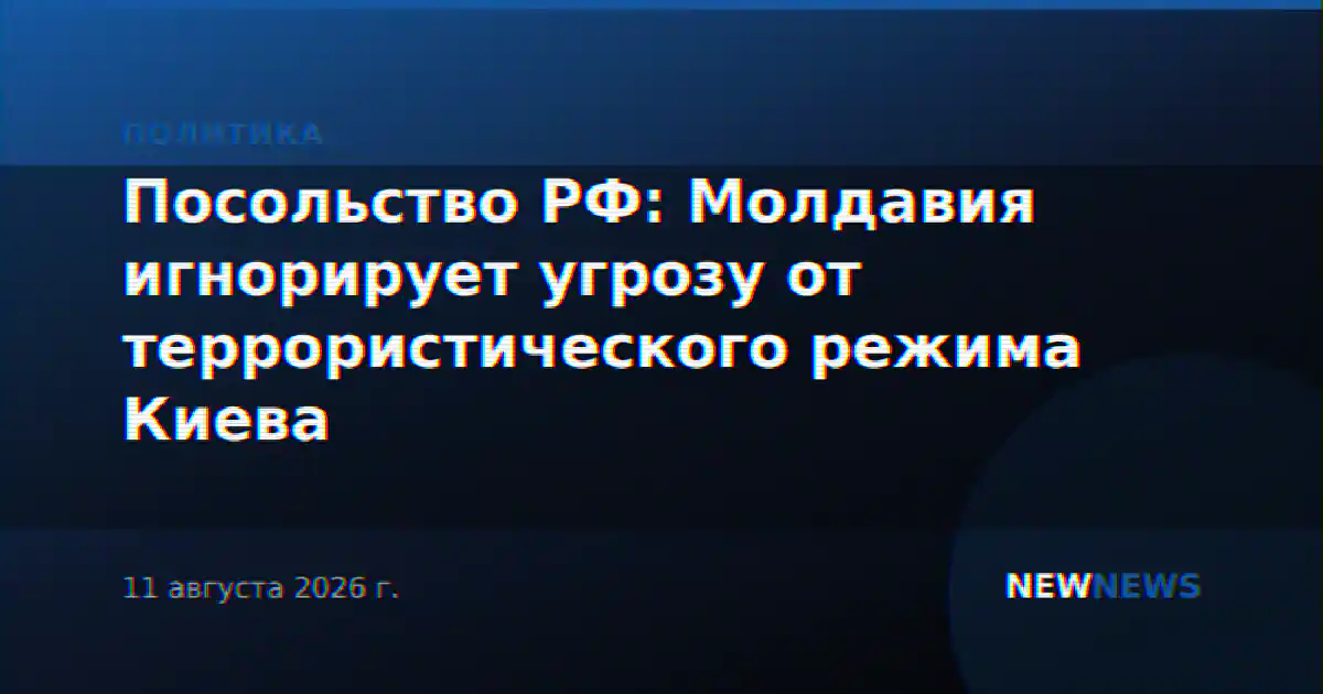 Посольство РФ: Молдавия игнорирует угрозу от террористического режима Киева