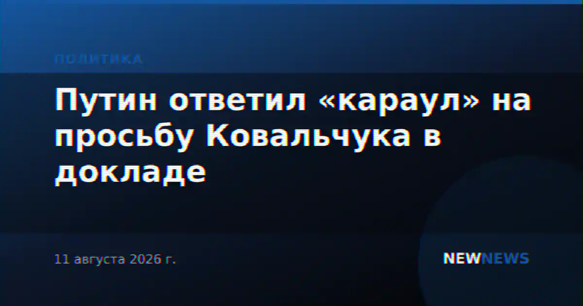 Путин ответил «караул» на просьбу Ковальчука в докладе