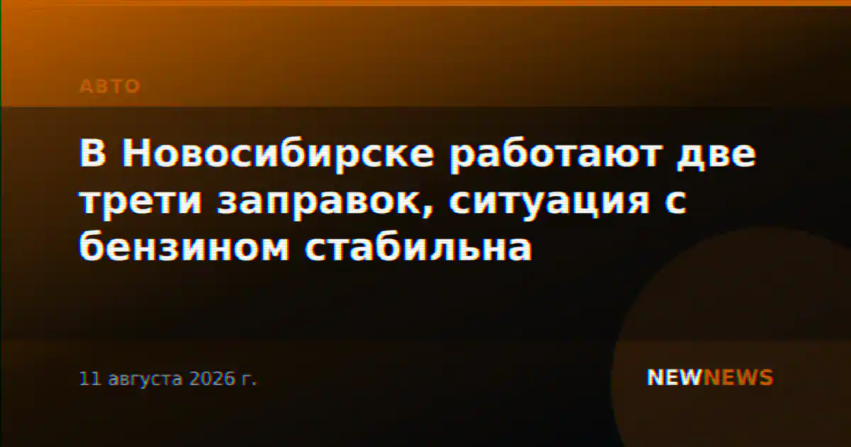 В Новосибирске работают две трети заправок, ситуация с бензином стабильна