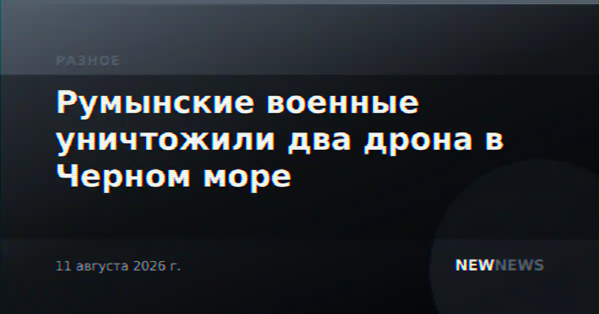 Румынские военные уничтожили два дрона в Черном море