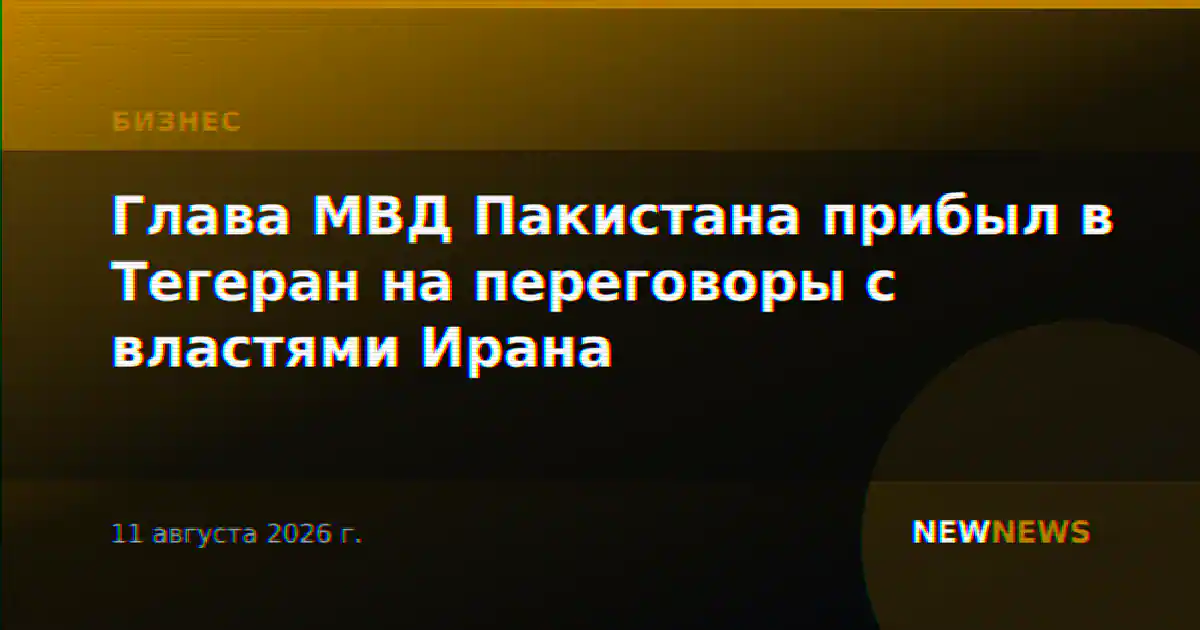 Глава МВД Пакистана прибыл в Тегеран на переговоры с властями Ирана