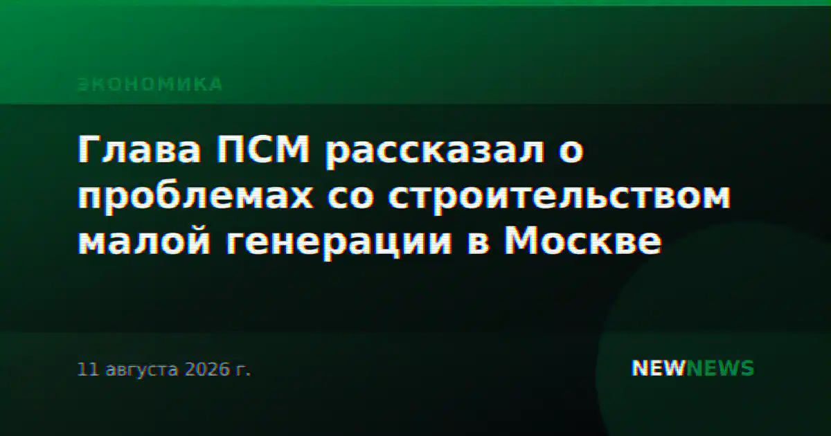 Глава ПСМ рассказал о проблемах со строительством малой генерации в Москве