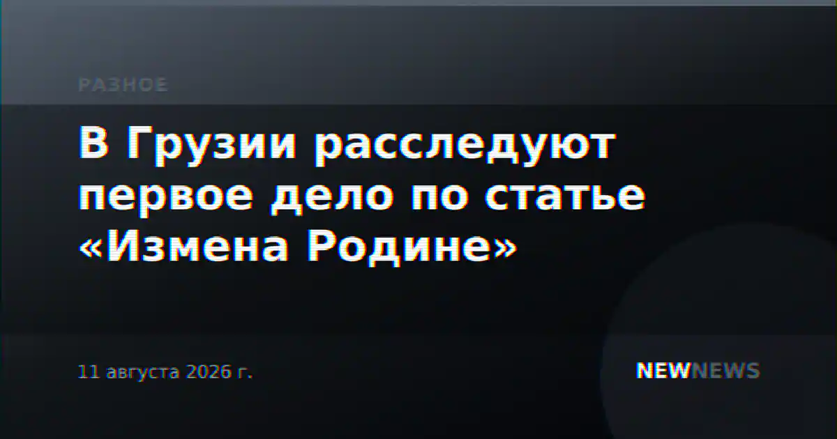 В Грузии расследуют первое дело по статье «Измена Родине»