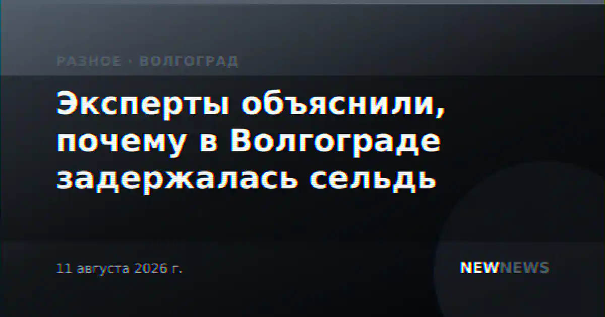 Эксперты объяснили, почему в Волгограде задержалась сельдь