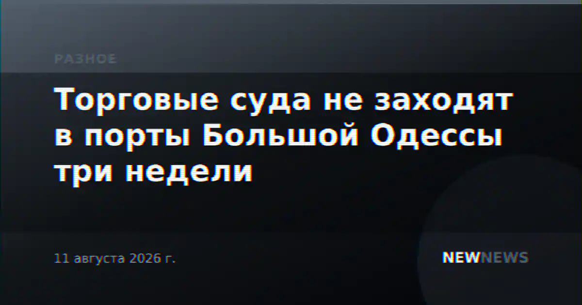 Торговые суда не заходят в порты Большой Одессы три недели