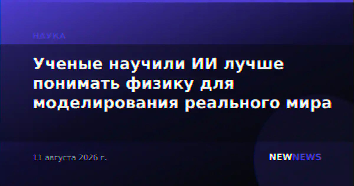 Ученые научили ИИ лучше понимать физику для моделирования реального мира