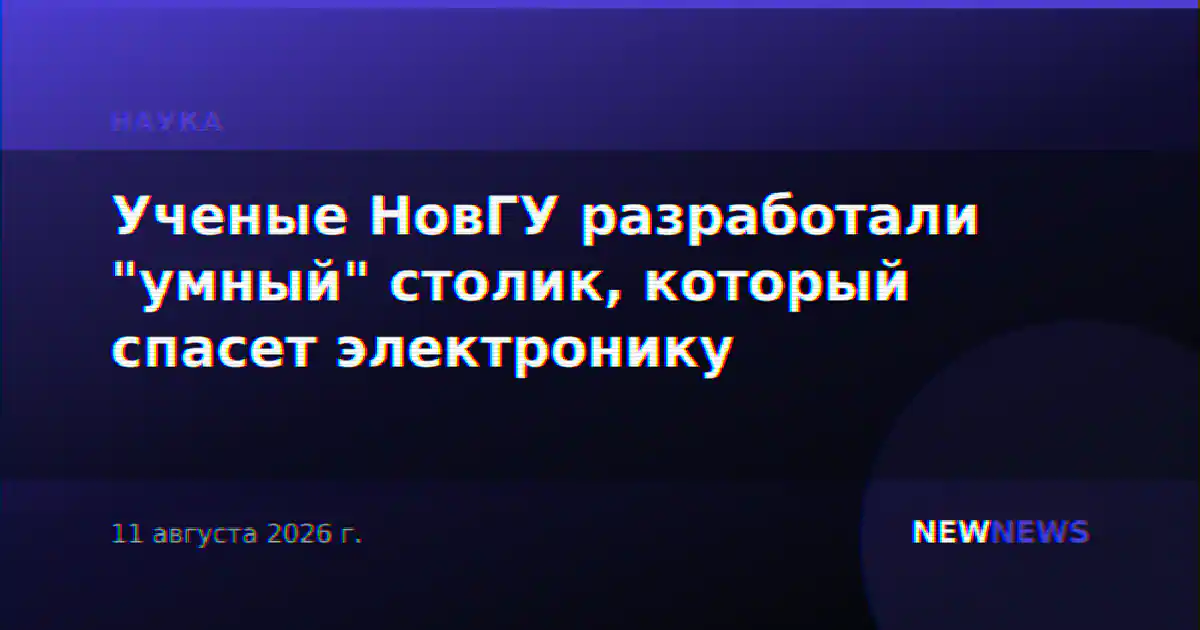 Ученые НовГУ разработали "умный" столик, который спасет электронику