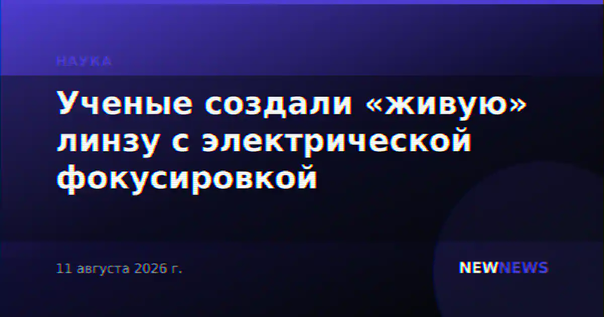 Ученые создали «живую» линзу с электрической фокусировкой