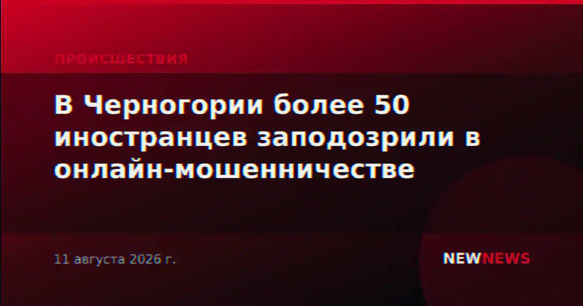 В Черногории более 50 иностранцев заподозрили в онлайн-мошенничестве