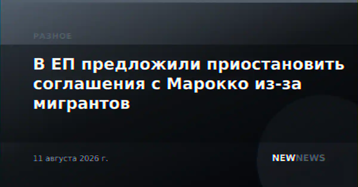 В ЕП предложили приостановить соглашения с Марокко из-за мигрантов