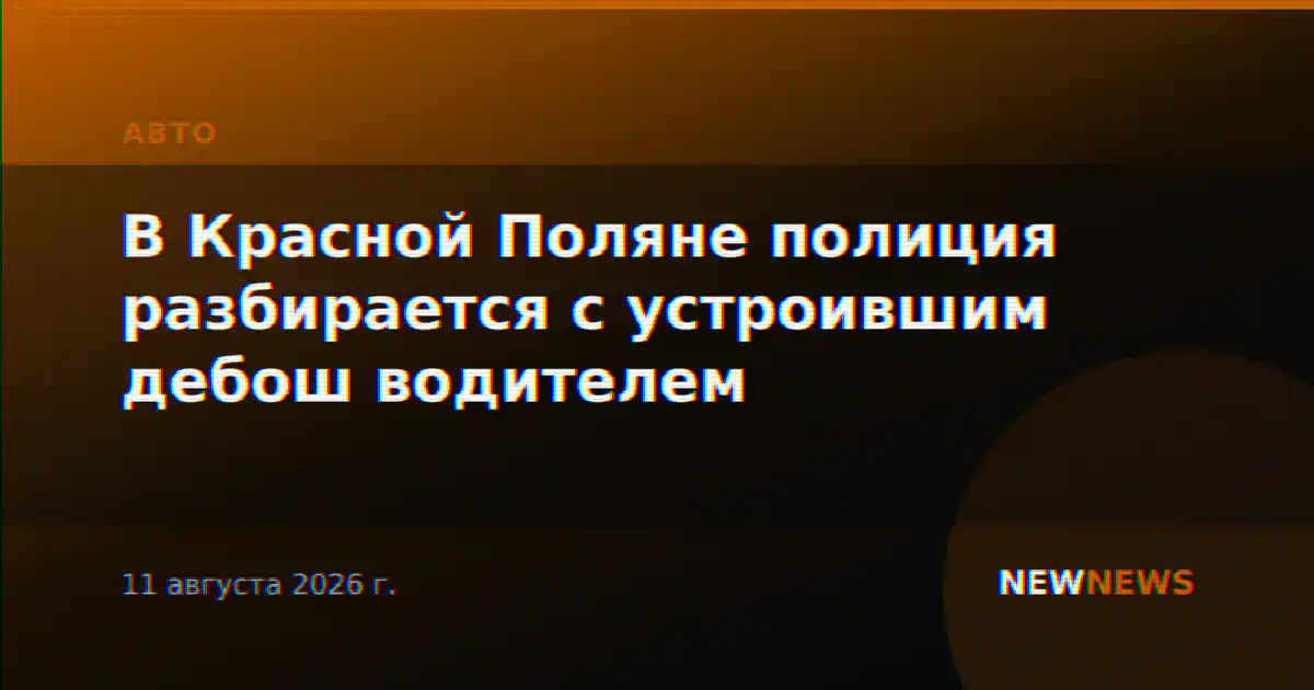 В Красной Поляне полиция разбирается с устроившим дебош водителем