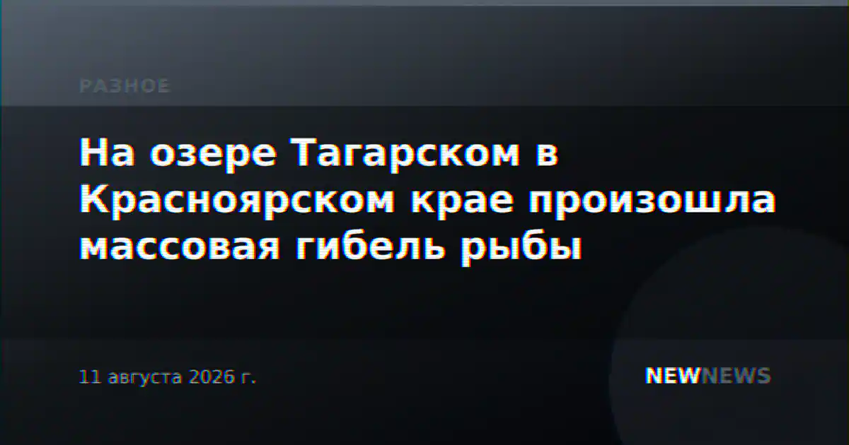 На озере Тагарском в Красноярском крае произошла массовая гибель рыбы