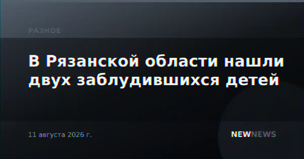 В Рязанской области нашли двух заблудившихся детей