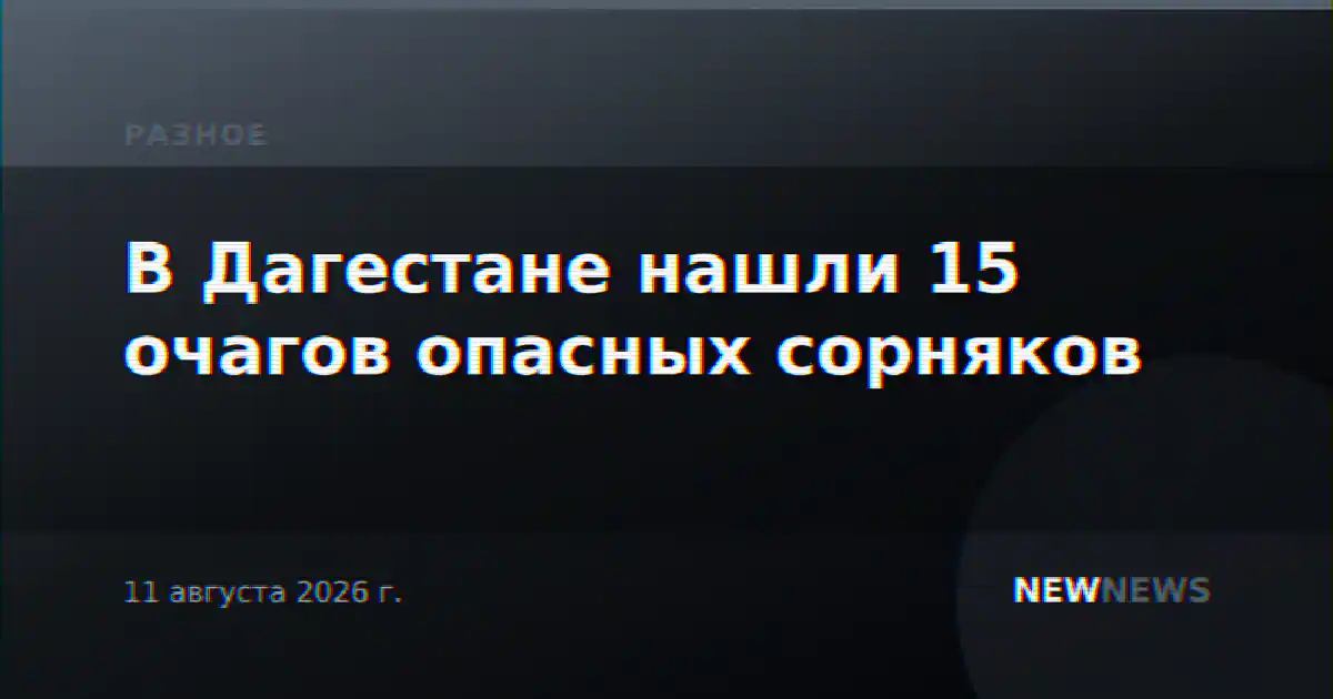 В Дагестане нашли 15 очагов опасных сорняков